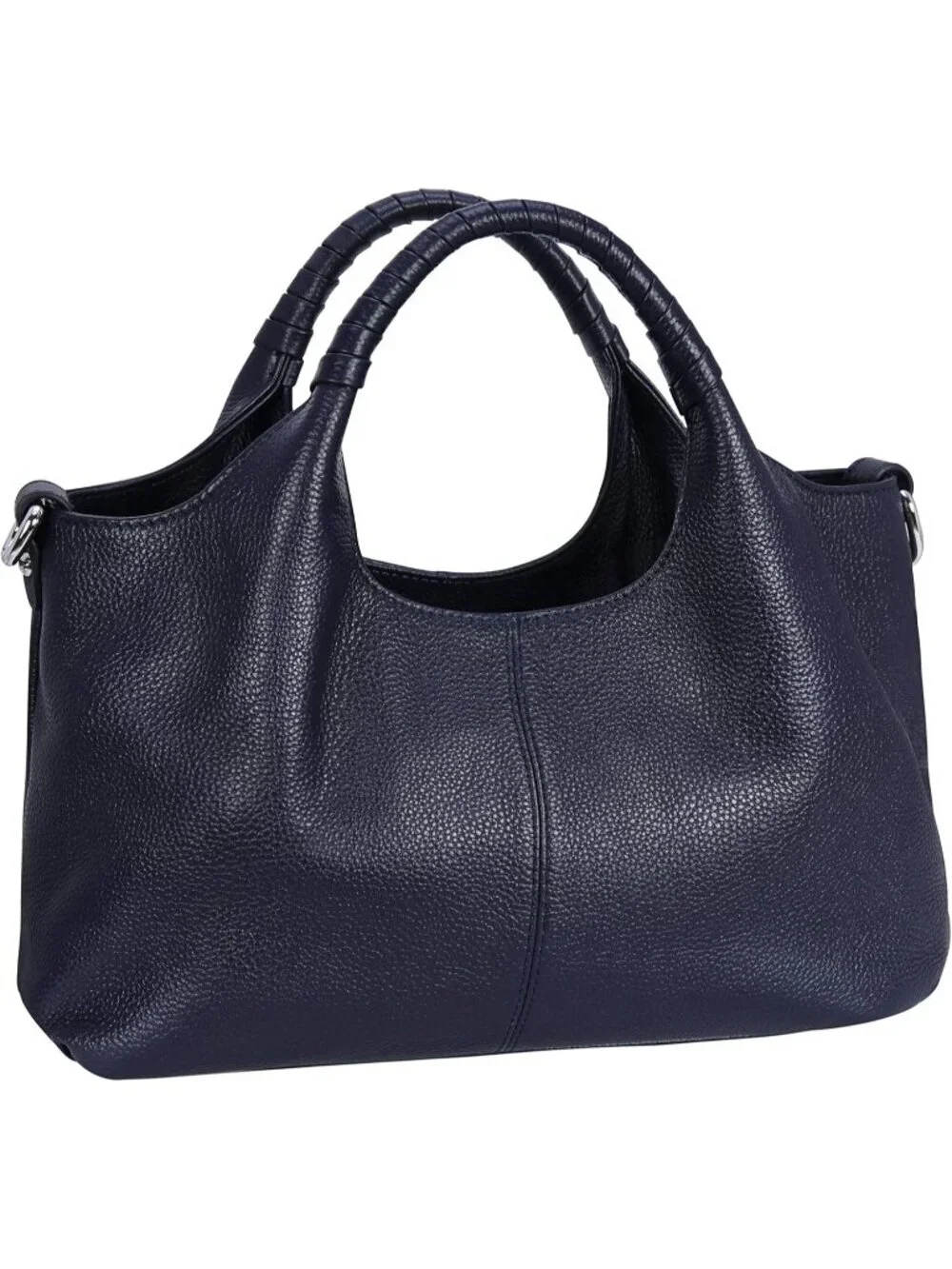 Women's Navy Blue Genuine Leather Shoulder Satchel Designer Crossbody Hobo Bags